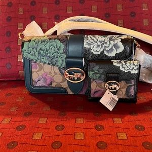 Coach Kaffie Fassett Print Georgie Bag & Wallet